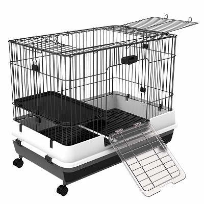 PawHut Metal Rabbit Cage