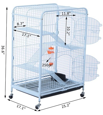 Pawhut 37’ 4 Level Indoor Animal Cage review