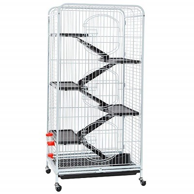 go2buy Metal 3 Doors Rats Rabbit Ferret Cage Playpen