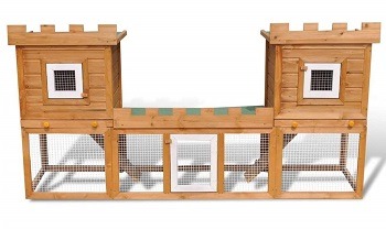 Festnight Wooden Bunny Hutch