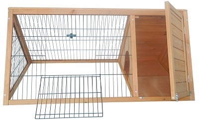 PawHut Outdoor Triangular Wooden Bunny Rabbit Hutch review