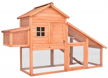 Petsjoy Wooden Backyard Rabbit Hutch