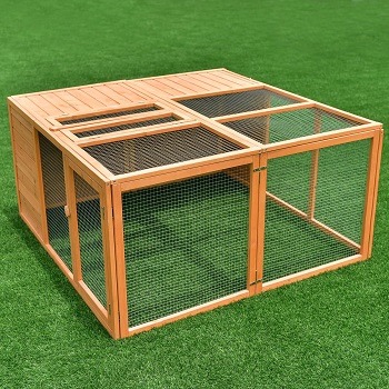 Tangkula Wooden Bunny Rabbit Hutch