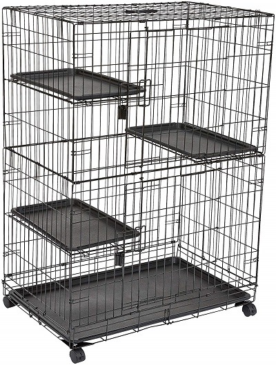 AmazonBasics 3-Tier Cat Cage Playpen