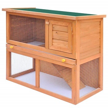 vidaXL 36'' Wooden Rabbit Hutch