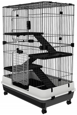 PawHut Multi-Level Rabbit Cage